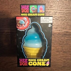 Viral~ Nee Doh Nice Cream Cone Squishy Toy (Blue)